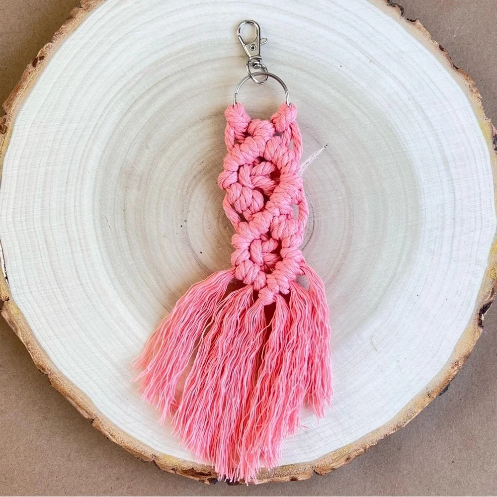 Macrame Handcrafted Keychain Boho Chic Style